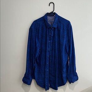 Robert Graham Vibrant Blue Casual Button-Down Shirt